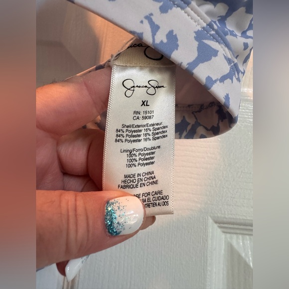 Jessica Simpson swim suit top and bottoms XL EUC bikini!! - Picture 8 of 9